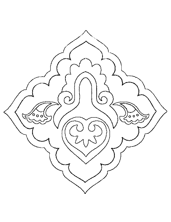раскраска татарский орнамент